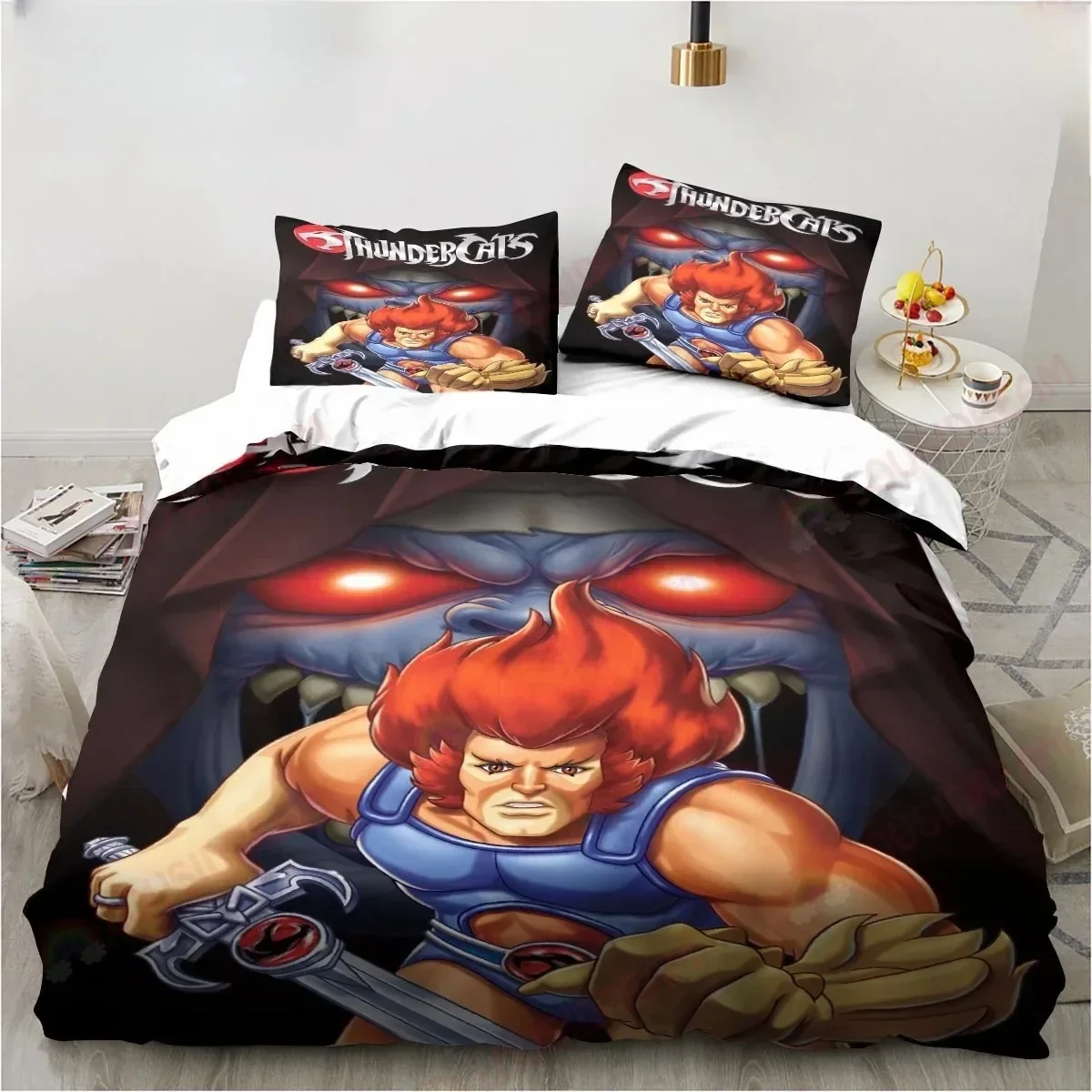 

Cartoon Thundercats 3D NEW Duvet Cover Pillowcase Bedding Set Adult Boy Girl Bedroom Decoration Children Single Double Large