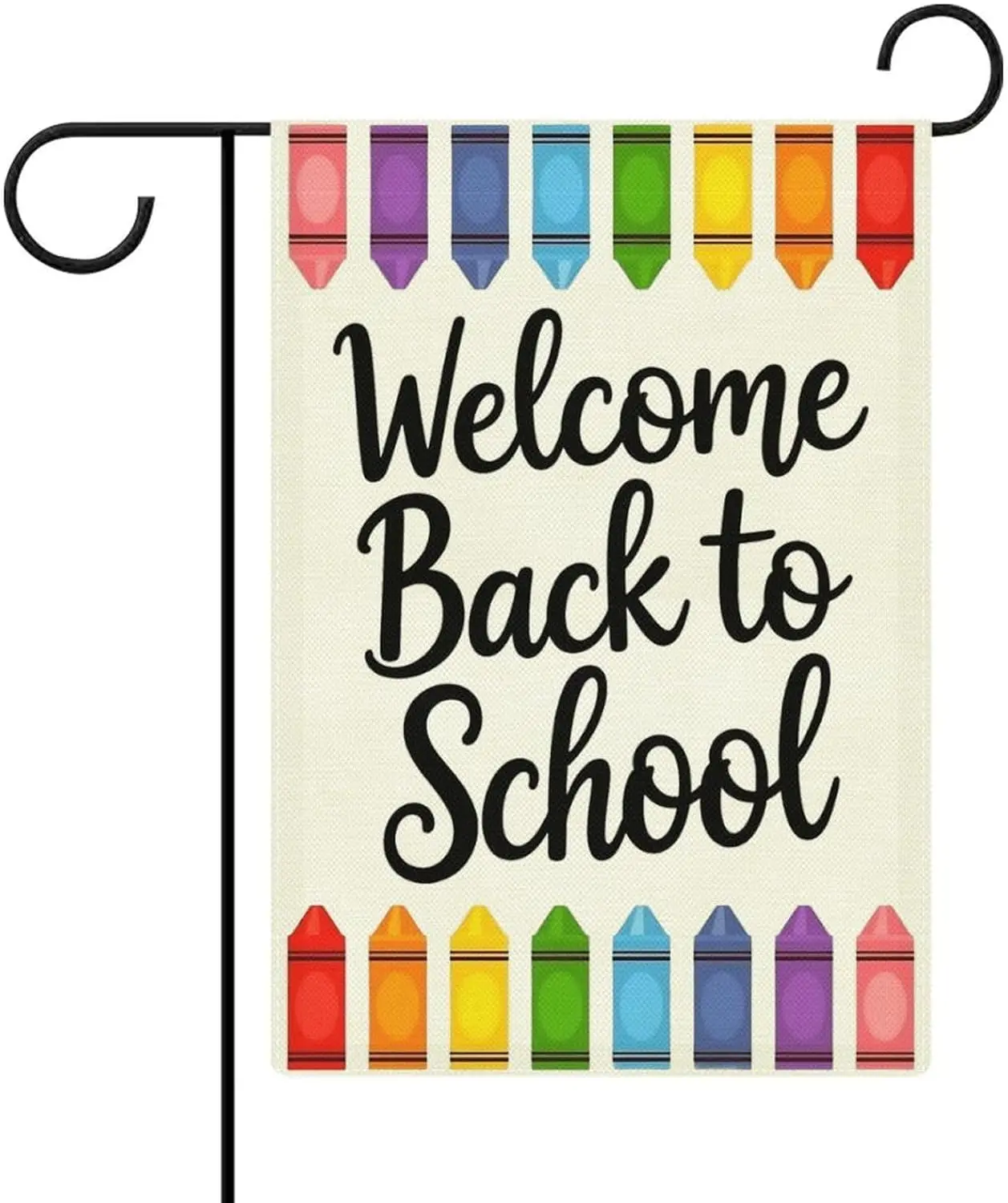 Colored Crayons, Back to School Double Sided Outside Garden Flag 12 X 18 Inch, Yard Outdoor Decorative Flag HHZ UUV HHM UUX