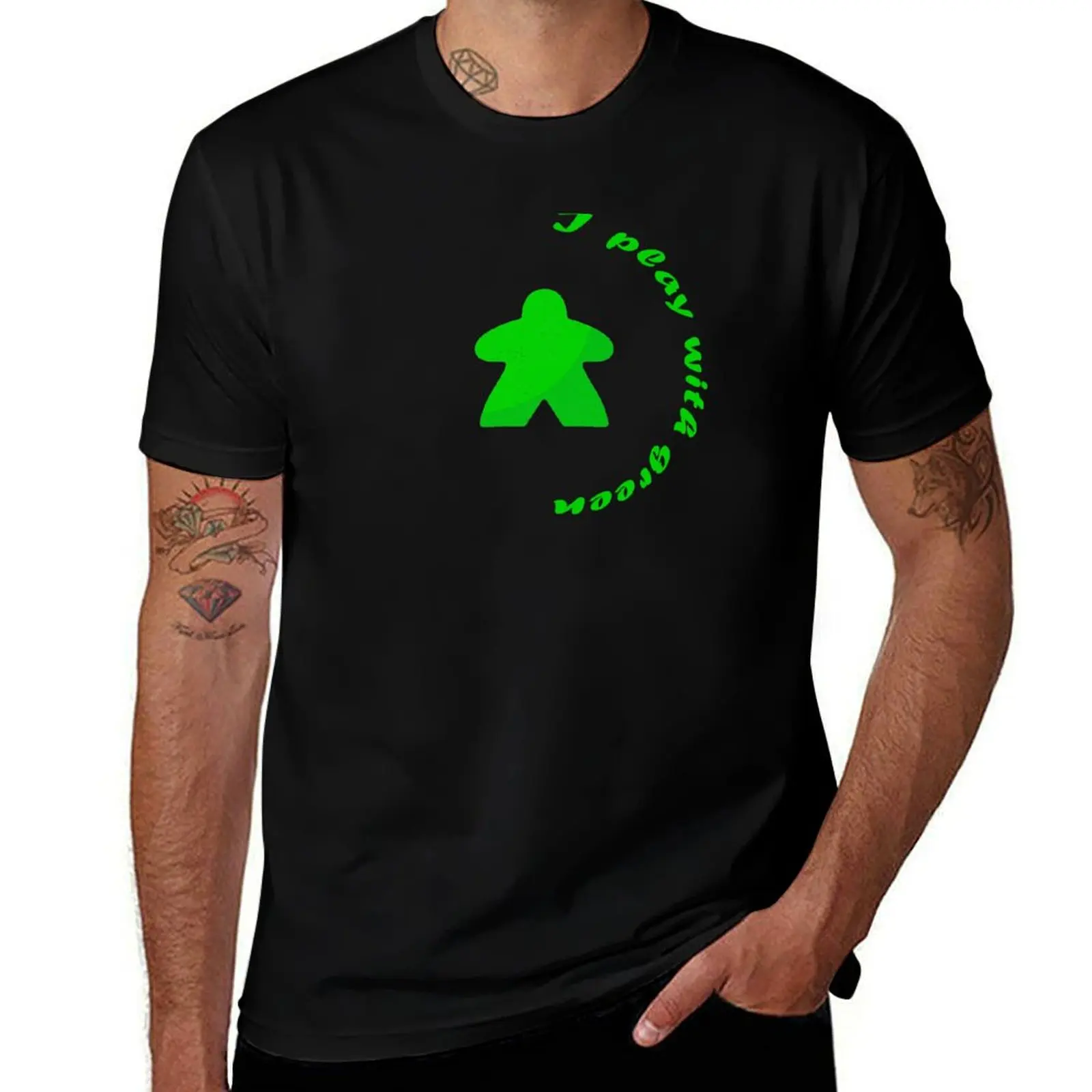 

I Play With Green T-Shirt t shirts for man graphic tees man t shirt summer T-Shirt