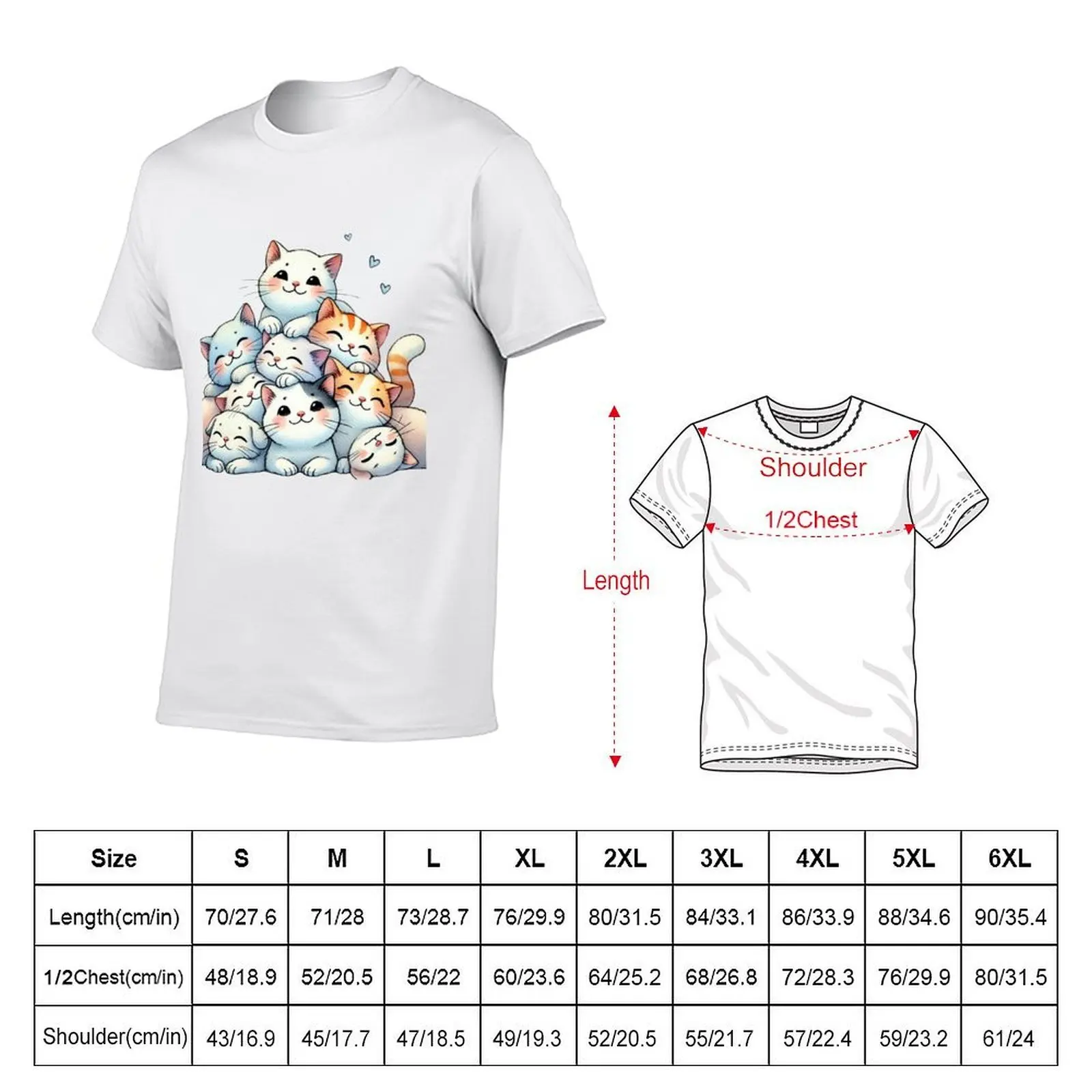 Many kittens T-Shirt man t shirt graphic t shirt man luxury man t shirt designer T-shirt
