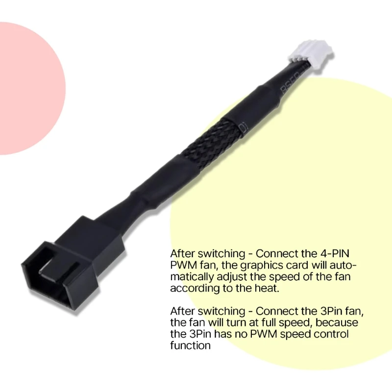 Standard Small 3PIN 4Pin to Small 4PIN Cable for Computer GPU Card PWM Fan Cable Dropship