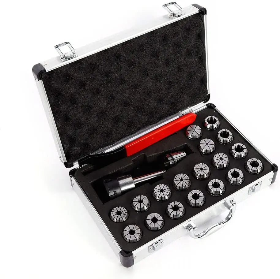 Image of 21tlg Prazision MK2 MT2 ER32 M10 Dedizierte Spannzangen Set Spanner CNC Werkzeug Spannzangenfutter Mit Case for Milling Machine
