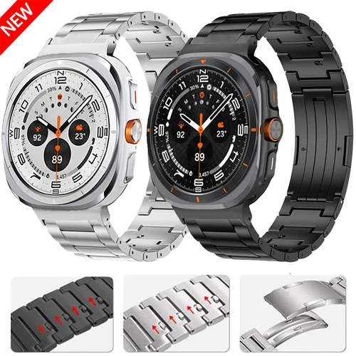 Imagen 1 del producto Correa de titanio de liberación rápida para Samsung Galaxy Watch Ultra 2025, pulsera de 47mm, Correa para Galaxy Watch 8-7 Ultra