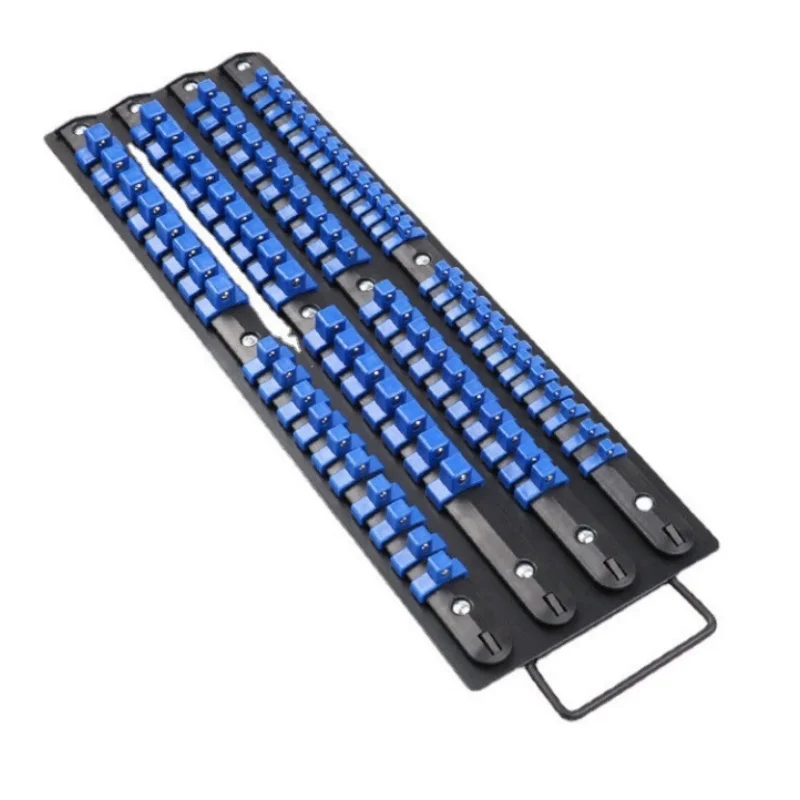 Durable Plastic Sleeve Holder with Handles - Compact Design for 80 Items in 1/4, 3/8, 1/2 Inch Sizes