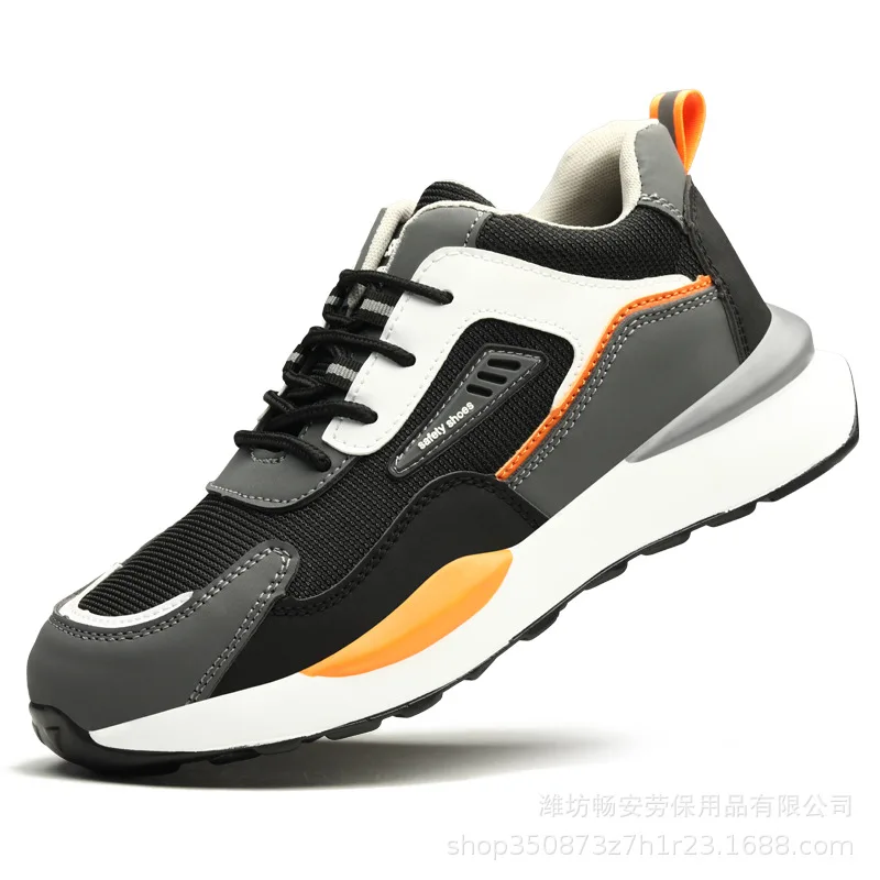 Labor Protection Shoes Breathable Lightweight    Steel Toe Caps Prevent Smashing Punctures Have Soft Soles That Are Comfortable