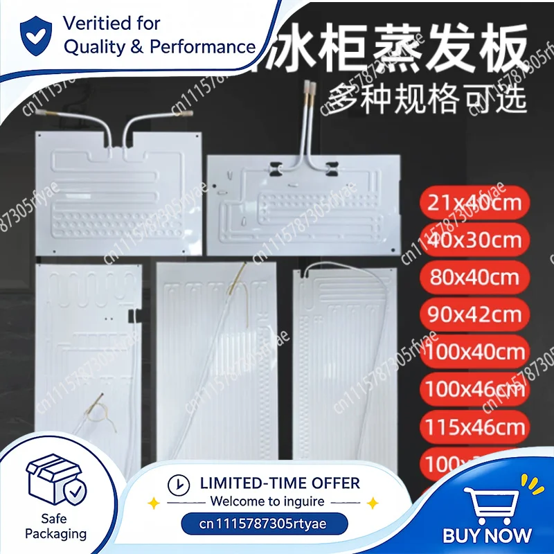 Aluminum Refrigerator Evaporator Plate Freezer Cooling Panel with Capillary Tube for Display Cabinet Refrigeration System