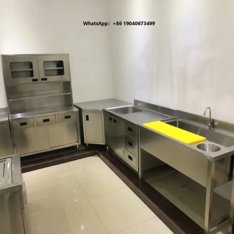 custom kitchen stainless steel sink and cabinet PX