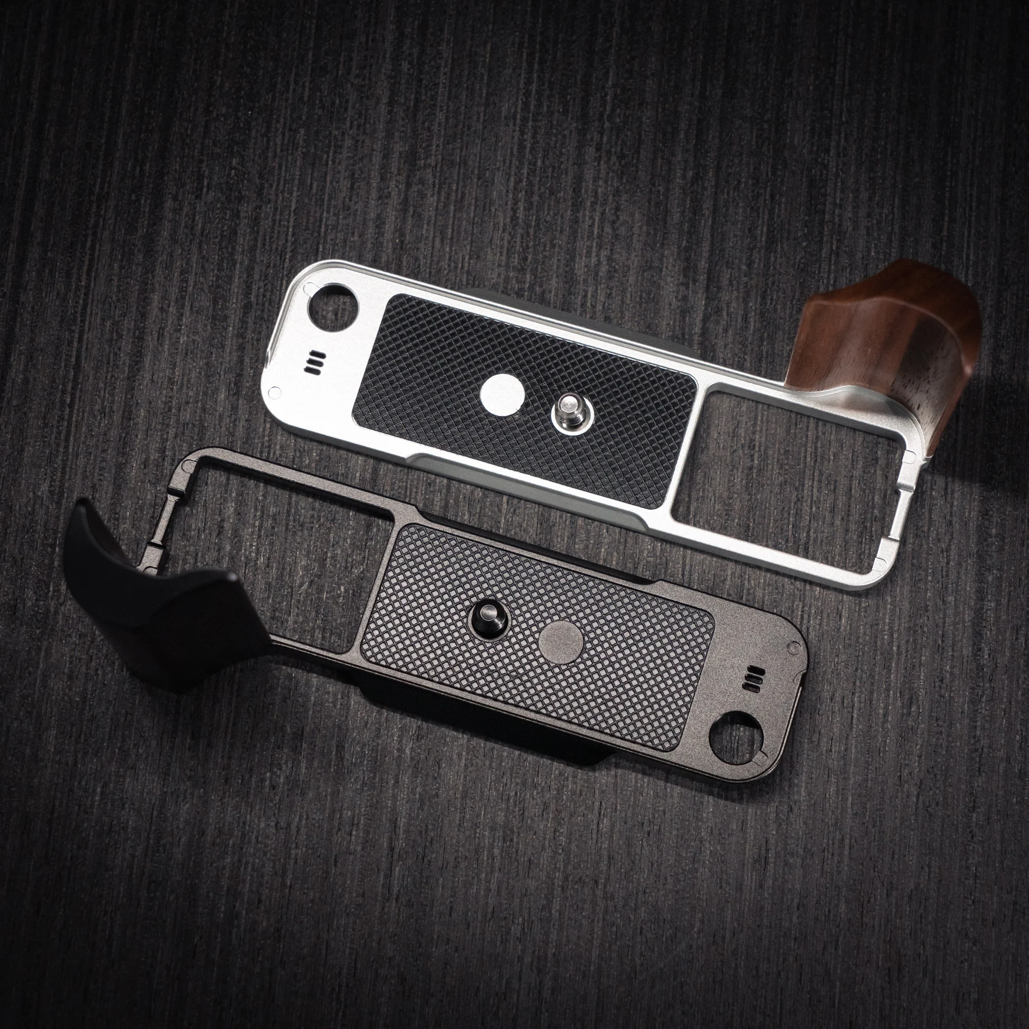 Handgefertigter Kamera-Handgriff aus Holz, L-Platte, Schnellverschluss-Halter für Fujifilm XE5 Fuji X-E5 – Detail 1