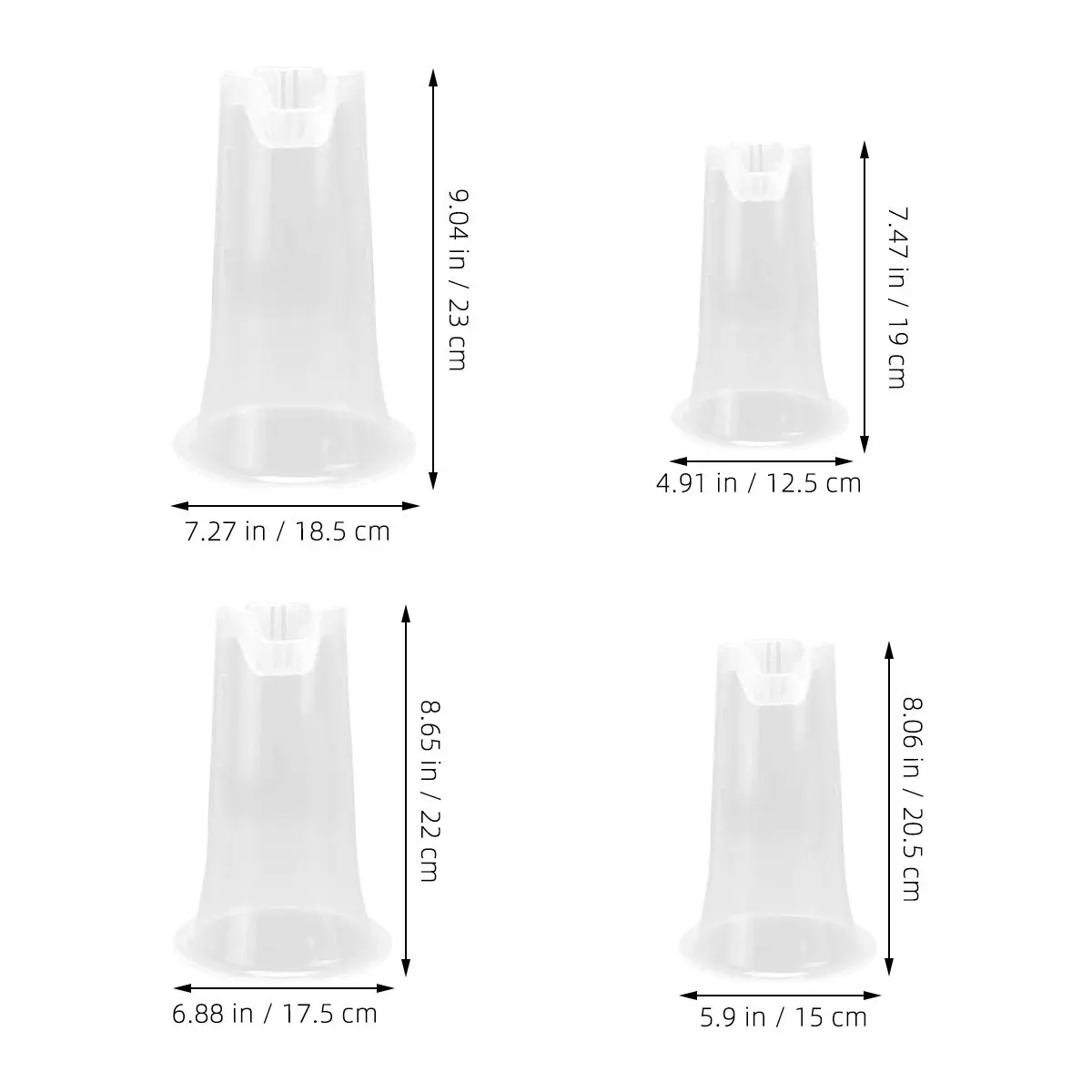 4Pcs Slotted Orchid Pot Plastic Plant Container Transparent Drainage Aeration Pot for Orchids African Violets Succulents Garden