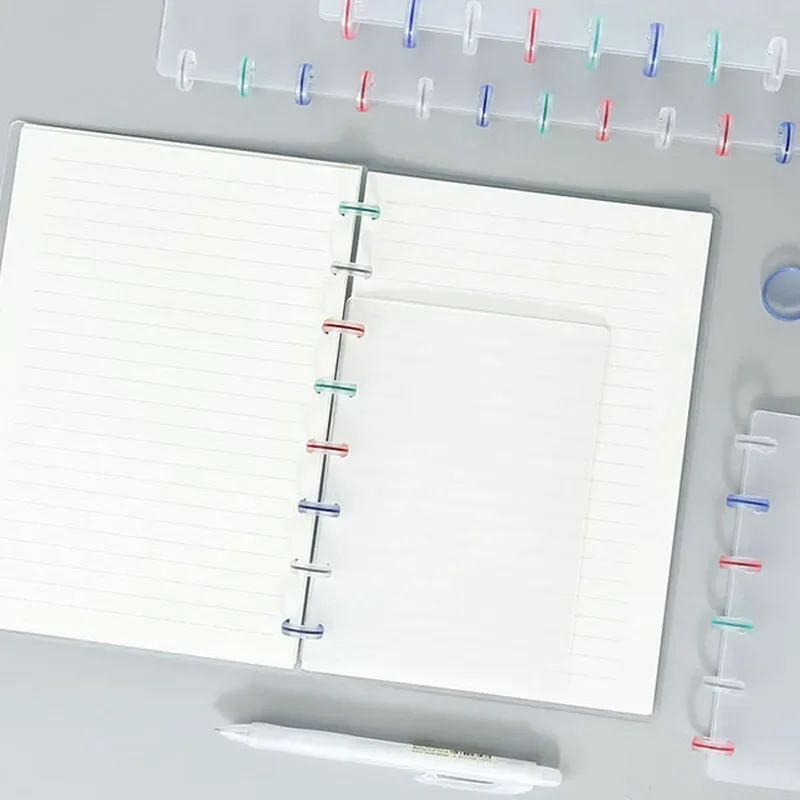 Cahier à feuilles mobiles avec trou en forme de champignon, couverture à disque avec anneaux, disques, reliure à anneaux, fournitures scolaires et de bureau