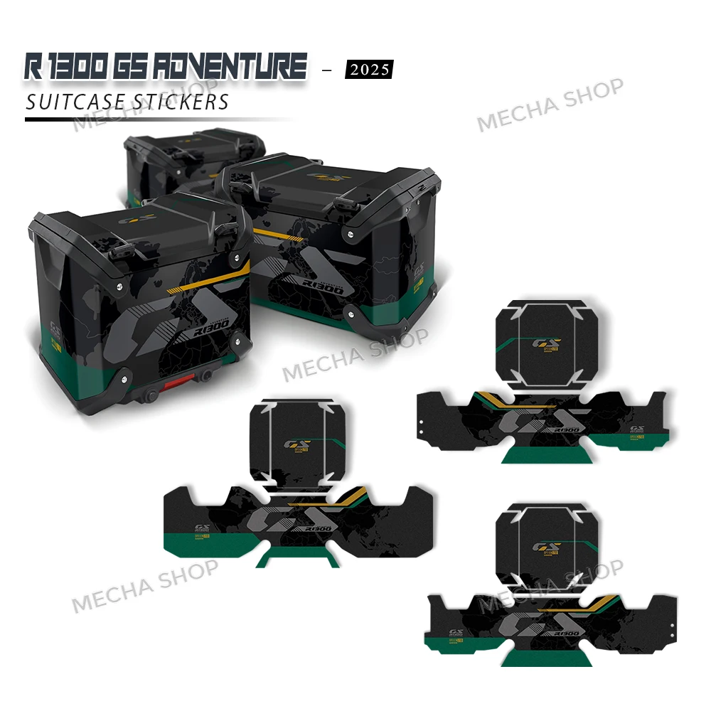 

For R 1300 GS Adventure 2025- Motorcycle Accessories Suitcase Stickers Top Box Side Box Protection Kit Complete Graphic Decals