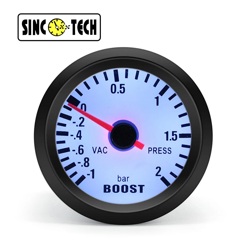 52mm 2' Car Turbo Boost Gauge Blue LED Backlight Vacuum Pressure PSI Bar Meter 12V Universal Auto Racing Modified
