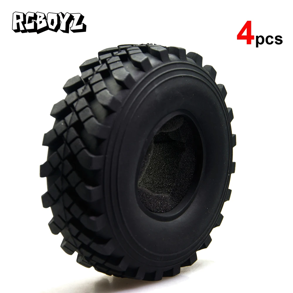 2/4Pcs 128mm Rubber Tires for Axial 1:10 RC Crawler Car 2.2 Inch Beadlock Wheels Tires for Traxxas Trx4 Trx6 Remote Control Car