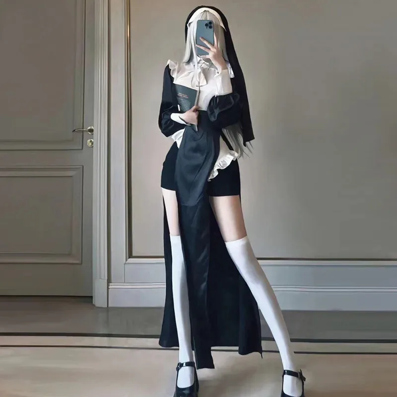 2025 yiyi Anime Suore Sexy Cosplay Uniforme PreCure Costumi Neri per Le Donne Adulte Sorella Atto Cross Dressing Halloween