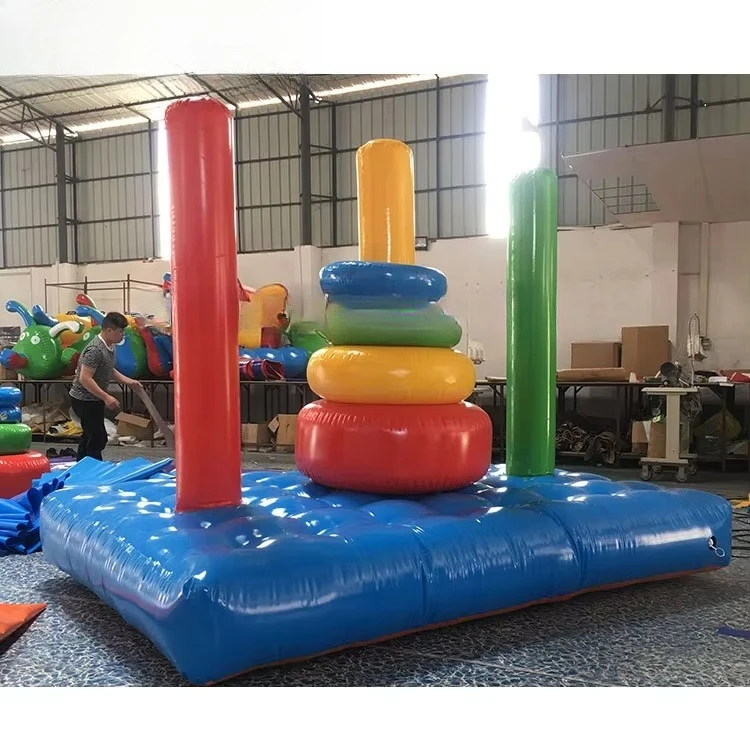 Entertainment puzzle and ring game team building sports inflatable tower for meetings and events