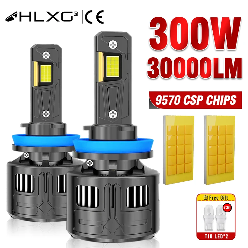 H7 H4 Led Canbus 30 CSP Car Headlight Bulbs Led Lamp 300W 30000LM H9 H11 HB3 9005 HB4 9006 H1 9012 Hir2 6000K 12V Fog Light