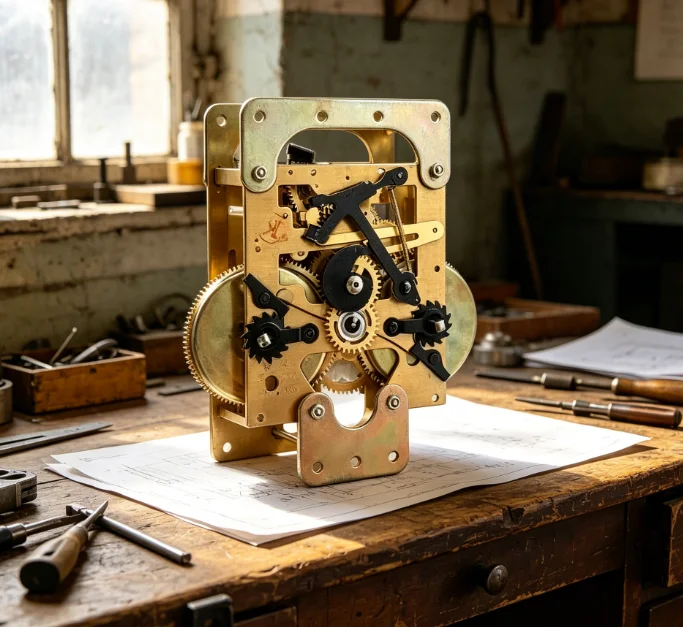All Copper Movement Accessories for Old-fashioned Mechanical Winding Clock, Supports 15/31 Days Floor, Wall & Table Clock