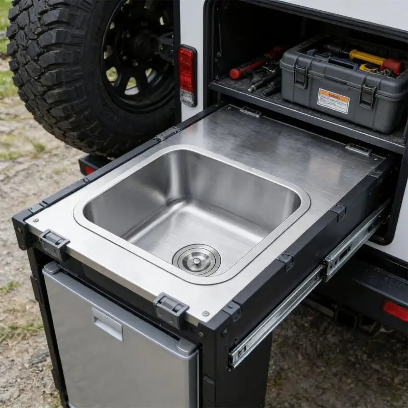 G7NA Versatile Stainless Steel Bar Sink Strong Scratch Resistant Sink for Car Use