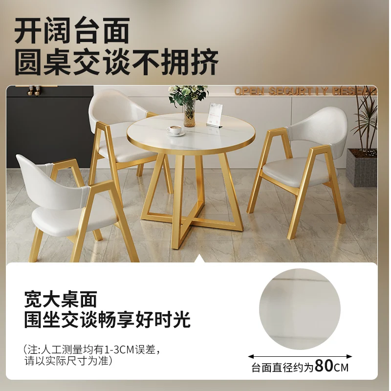 Marble Metal Coffee Table Living Room Dining Round Small Tea Circle Tea Tables Dining Nordic Modern Mesa Garden Furniture Sets