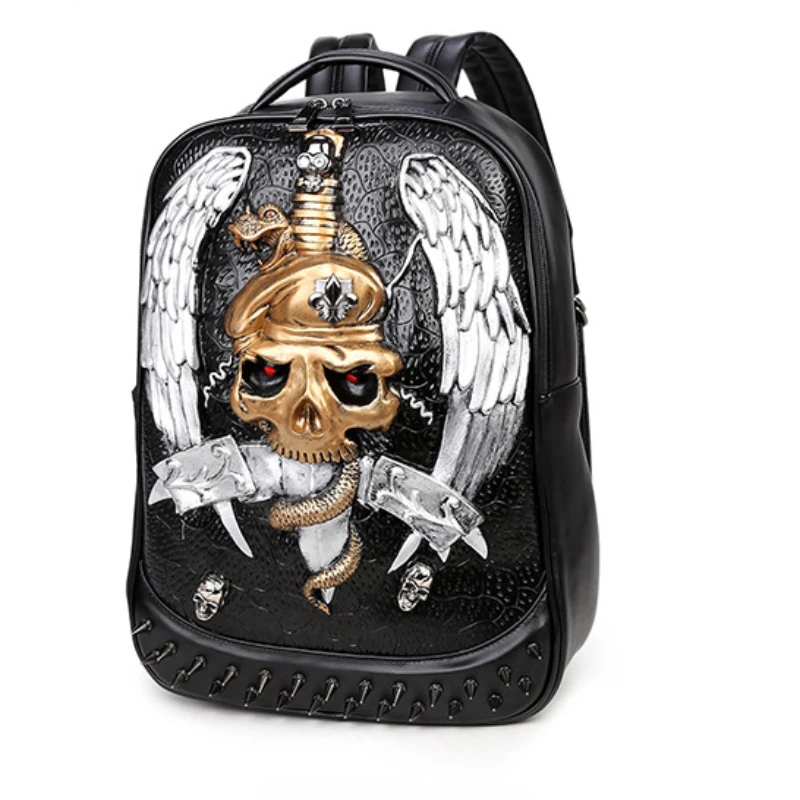 

School Backpack 3D Skull Personized Bags for Boy and Girl Fashion Laptop Backpacks Men Women Large Capacity Travel Bag Backpack