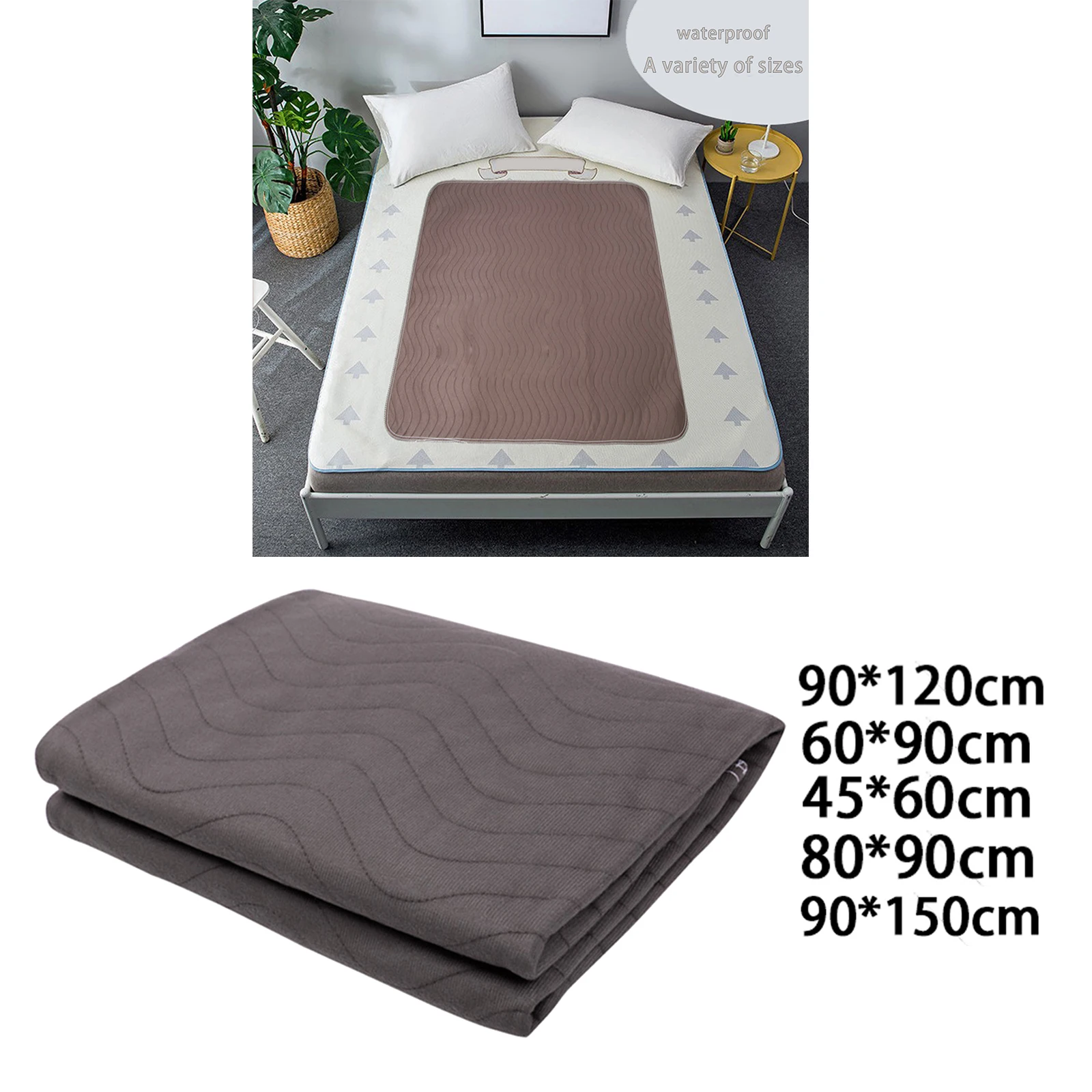 Bed Incontinence Pad Washable Waterproof Mat Protector for Elderly Adults Kids Home Care Nursing Chair Use