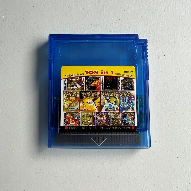 Pokemon mMario Series 108 61 Games in 1 Video Game Cartridge Card English Language for GBC/GBA/SP/GBM