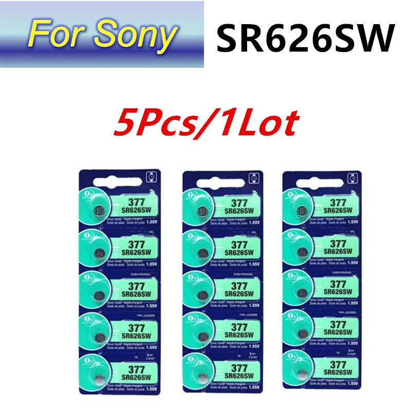 5-50pcs Original For SONY AG4 377 Button Batteries SR626SW SR626 Cell Coin Alkaline Battery 177 376 LR626 For Watch Toys Clock