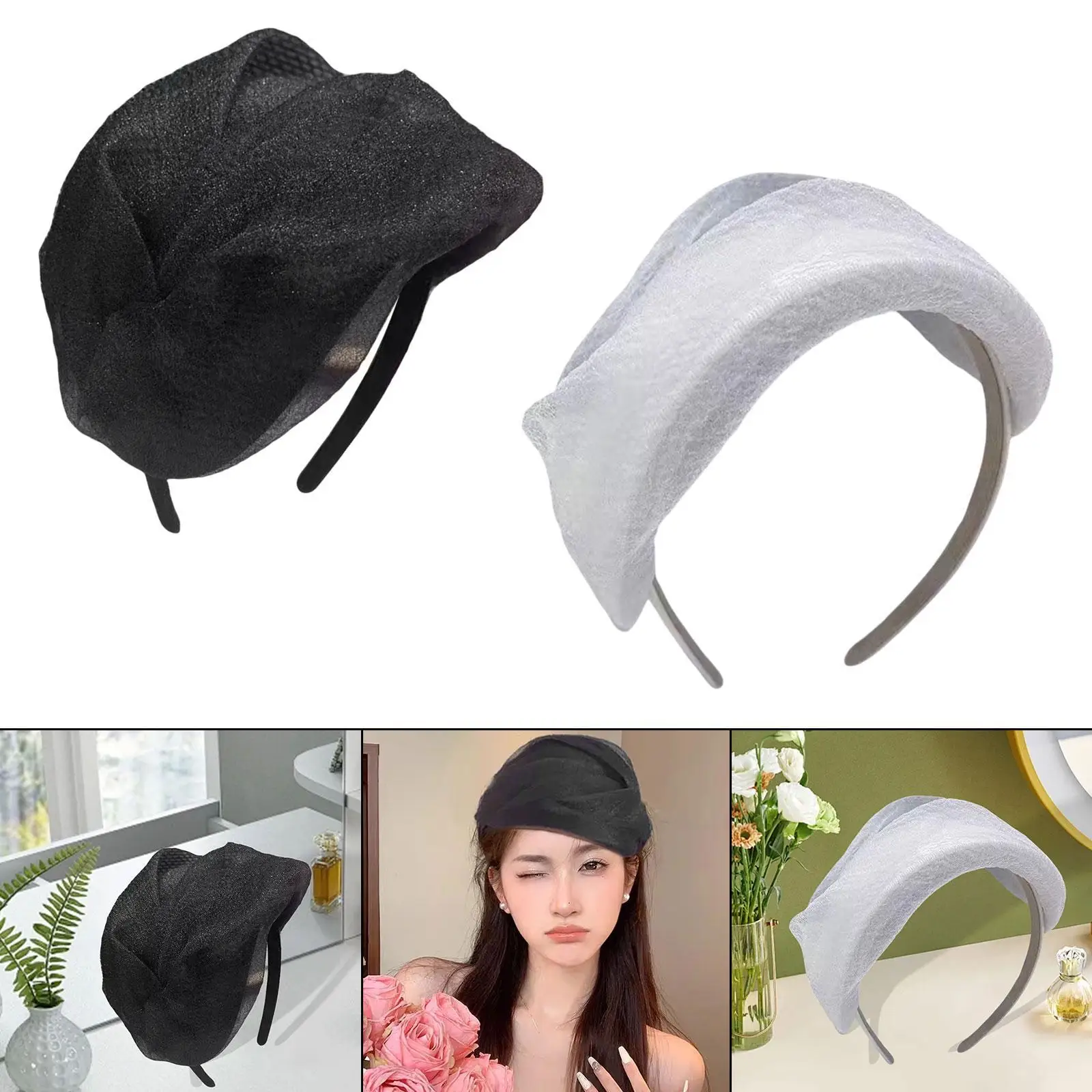 Half Hat Shape Headband Headpiece for Summer Stage Performances Gatherings