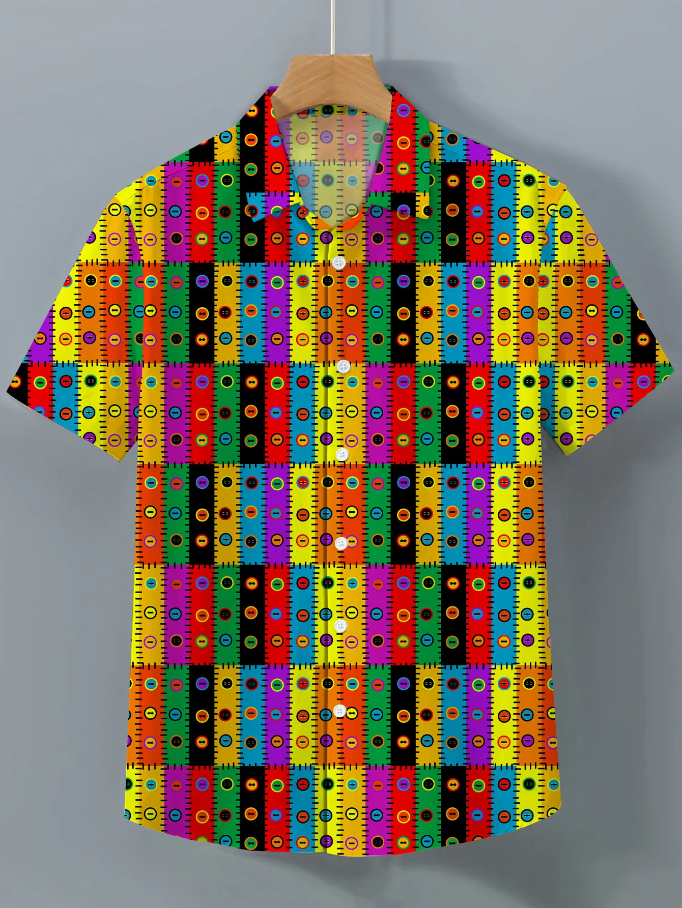 

Simple Men's Shirt Face Print Short Sleeve Shirts Beach Casual Clothing Loose Oversized Hawaiian Shirts For Men 2026 New