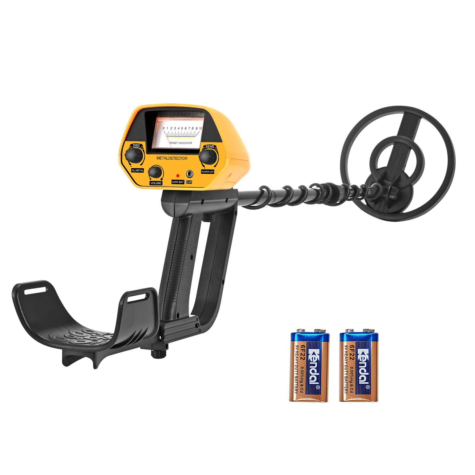 Détecteur de métaux de haute précision pour adultes et enfants, bobine de recherche étanche de 10 pouces avec écran LCD réglable