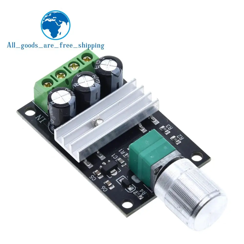 TZT  DC 6V 12V 24V 28VDC 3A 80W PWM Motor Speed Controller Regulator Adjustable  3A Motor Speed Controller Regulator