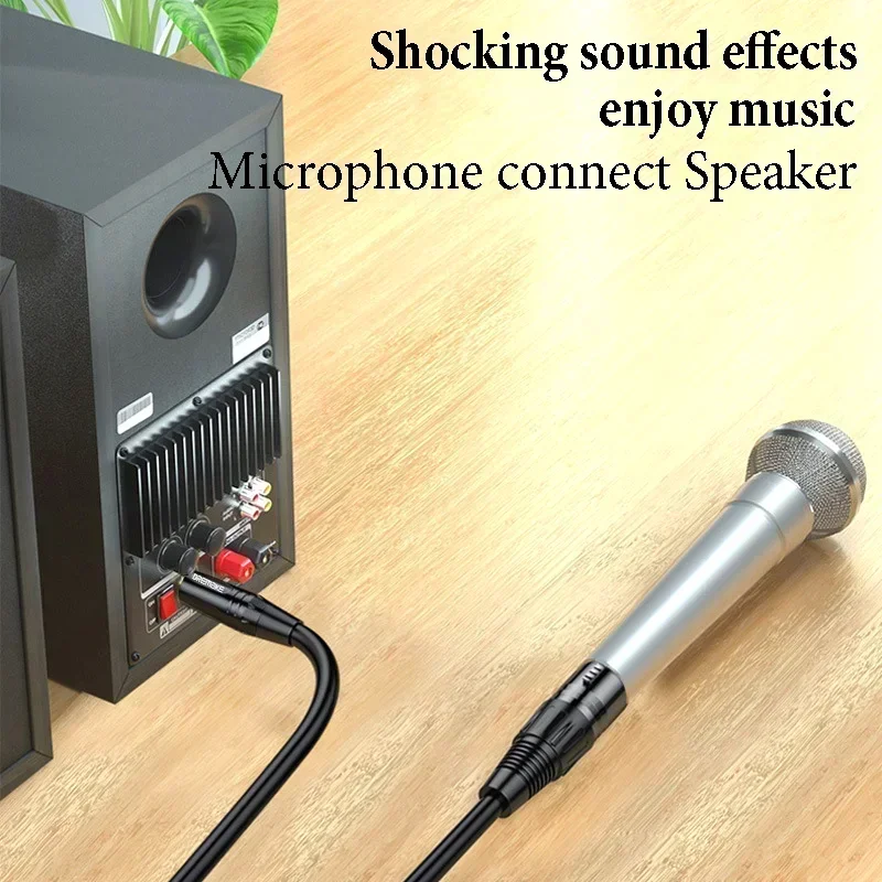 TRS macho para XLR macho áudio estéreo microfone cabo, equilibrado Speaker Mic cabo, 6.5mm, 1/4 \