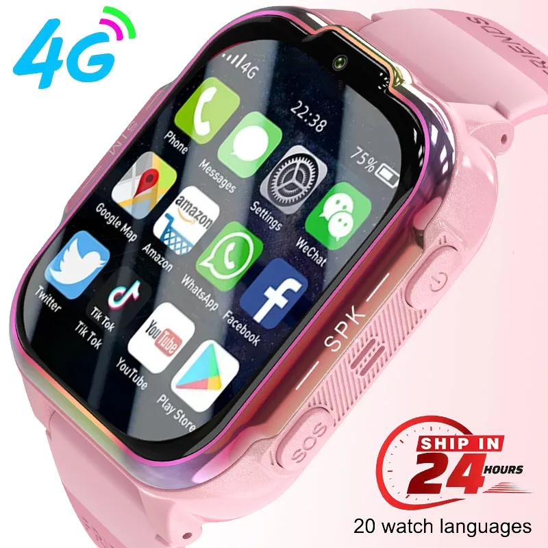 

2025 NEW GPS Children's Smart Watch 4G Track Video Call Camera SOS Waterproof Display Location LBS Tracker SmartWatch