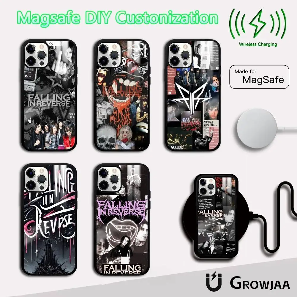 

F-Falling In R-Reverse Anime Phone Case For IPhone 16 15 14 13 12 11 Pro Max Plus Mini Magsafe Mirror Wireless Magnetic Funda