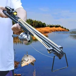 Fronde de pêche professionnelle de haute précision, fronde de poisson injuste, laser de catapulte avec fléchettes, tir en plein air, jeux de pêche