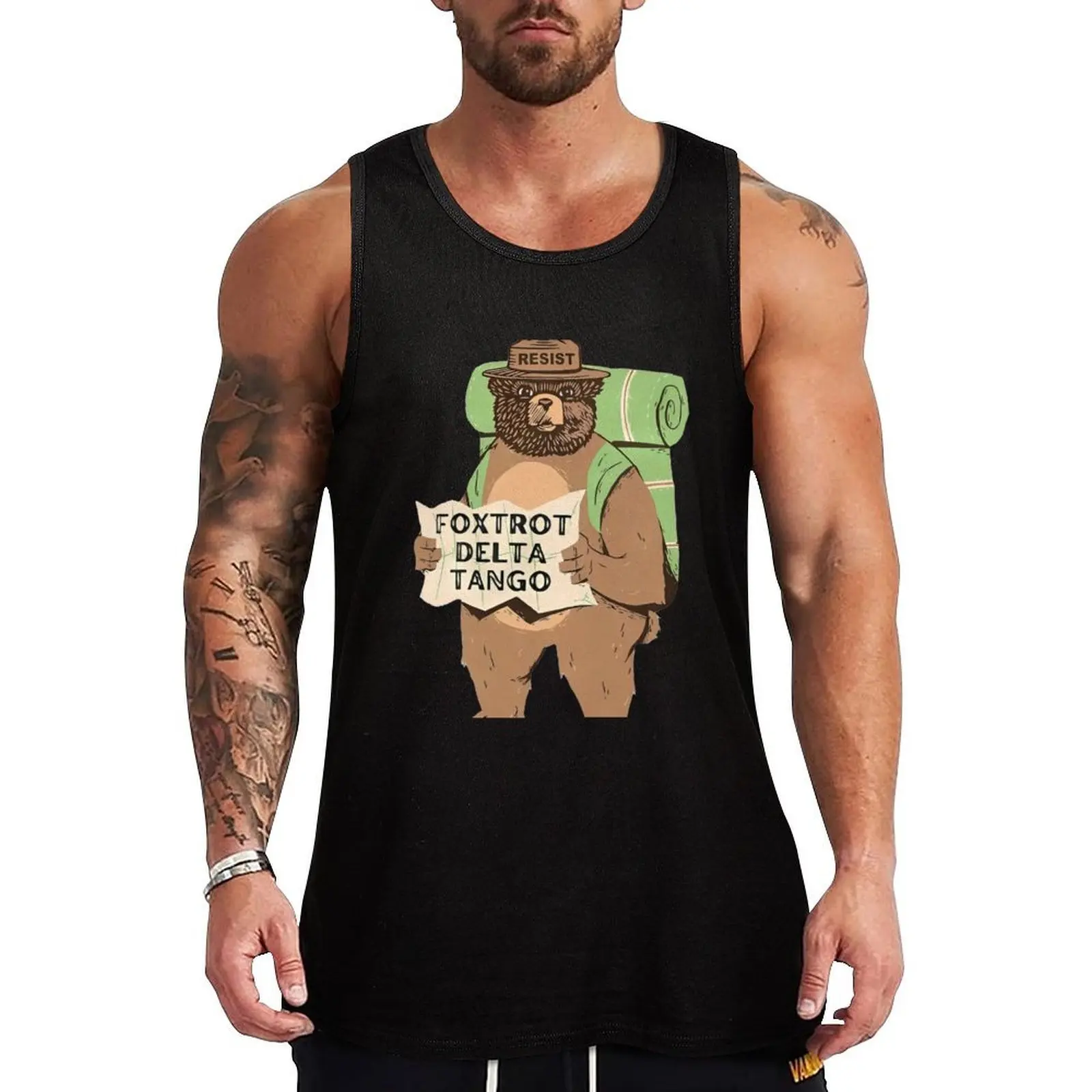

Foxtrot Delta Tango Tank Top summer clothes for men Men's gym articles men clothings