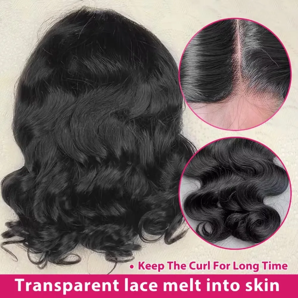 16 Inch Wear And Go 5x5 Glueless Closure Bob Wig Human Hair Short Body Wave 13x6 Lace Front Wigs Pre Cut Brazilian Hair 13X4 Hd Lace Front Wig For Wome