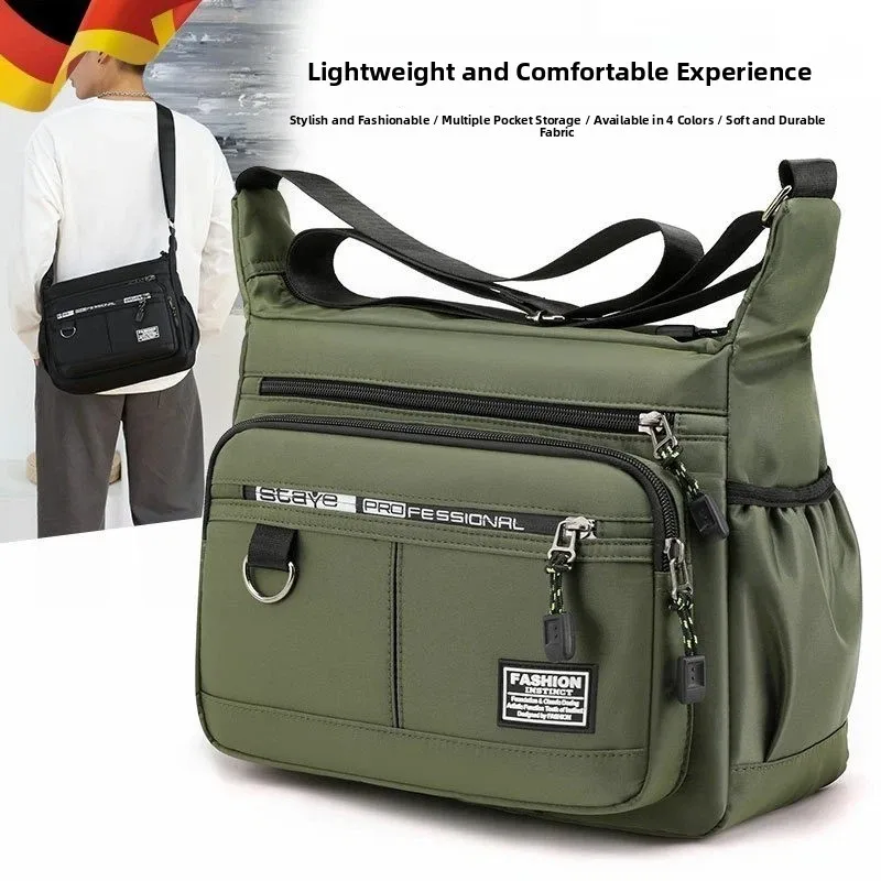 

New Large Capaci Single oulder Bag Waterproof Wear-resistant Bapa Multi-ket Busin Casual Men's Crossbody Bag