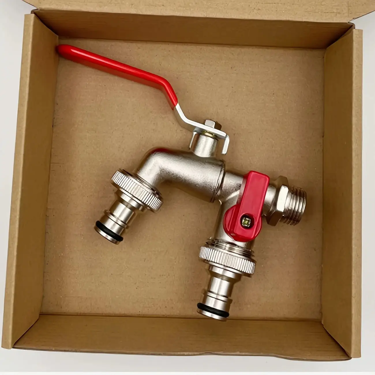 Torneira de Jardim em Latão 1/2'' com Alavanca de Fácil Abertura/Fechamento para Irrigação - Válvula de Esfera