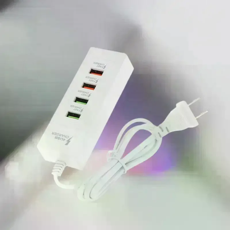 4 Ports USB C High-Speed Charger; Portable Multi-Adapter Travel Power Strip