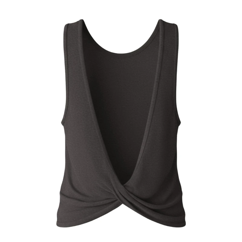 HX6F Open Back Workout for Women Athletic Backless Sleeveless Running T Shirts Yoga Going Out Gym Clothes
