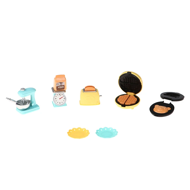 1/12 Dollhouse Miniature Kitchen Set Bread machine Blender Electronic scales
