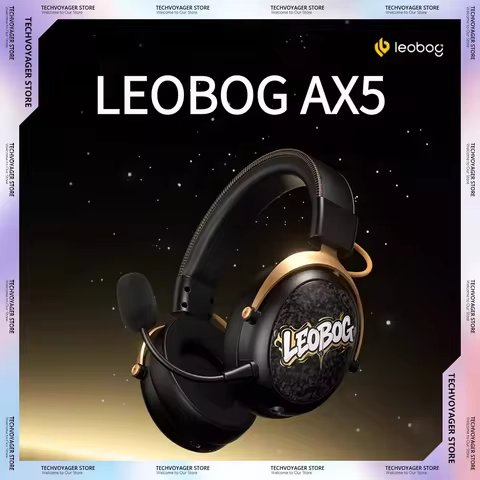 LEOBOG AX5 Gaming Headphone AI Radio Noise Reduction 7.1 Microphone Type-c 3.5mm 2.4G Bluetooth Headset PC Accessories Gifts