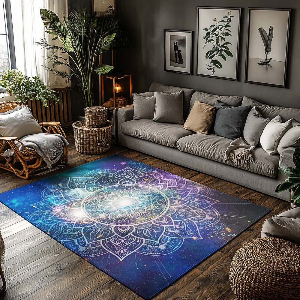 

Коврик Galaxy Area Нескользящий моющийся напольный коврик Декор для гостиной Космический домашний ковер Современный абстрактный художественный дизайн Коврики для спальни