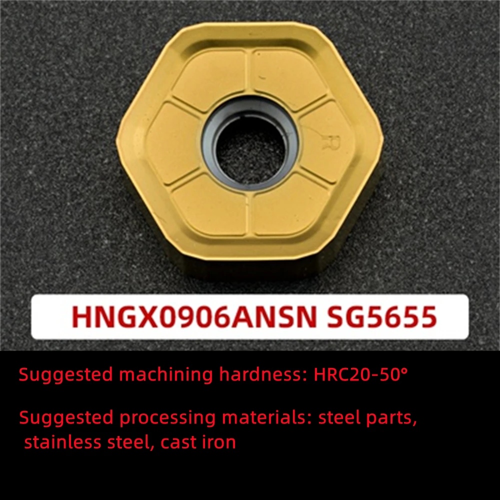 HNGX0906 high-quality 100% original 10 pieces HNGX0906ANSN fast feed hard alloy turning tool double-sided 12 edge milling blade