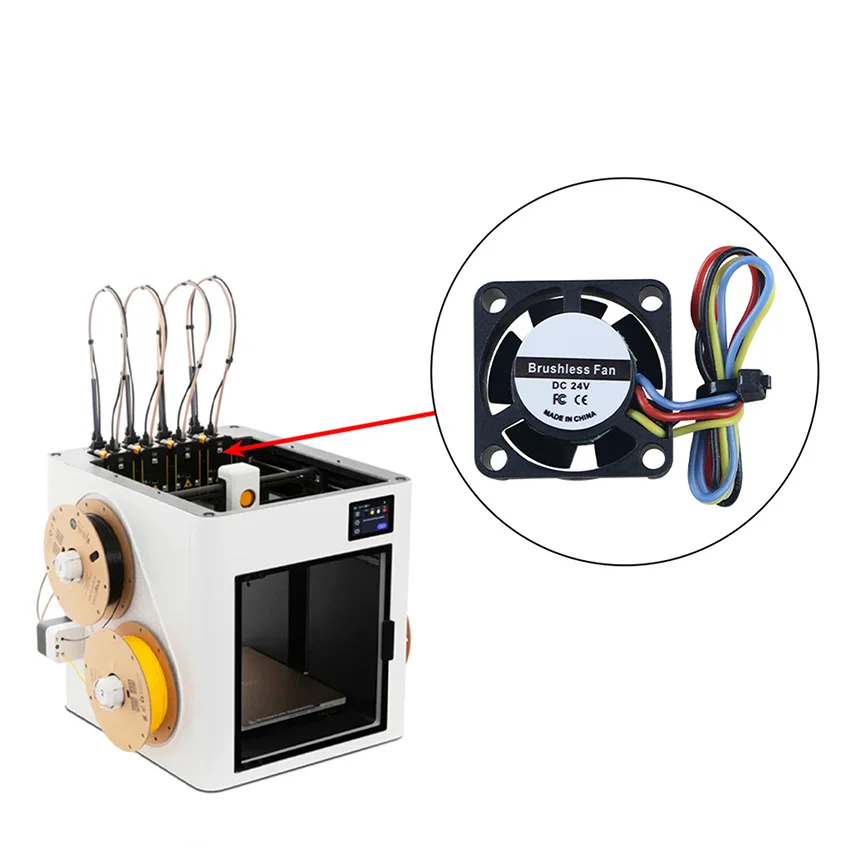 1pc Replacement Hot-end Cooling Fan 2510 24V Dual-Ball Bearing Cooling Fan for SnapmakerU1 3D Printer Accessories