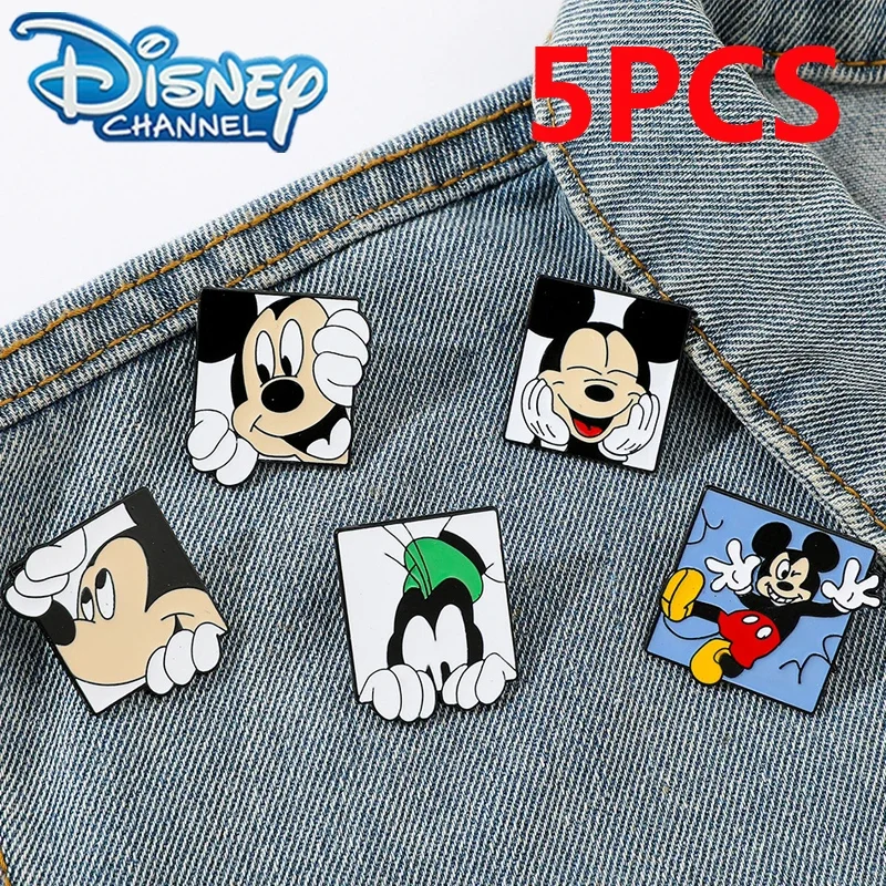 

1Set Disney Anime Mickey Mouse Character Metal Badge Cute Cartoon Mickey Goofy Alloy Drip Oil Brooch Accessory Pin Decoration