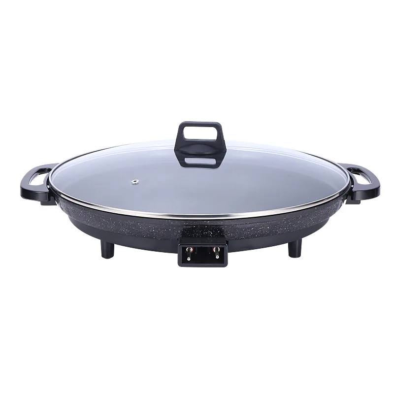 Extended capacity electric frying pan for household and commercial use Multifunctional non-stick Single-sided heating pancake