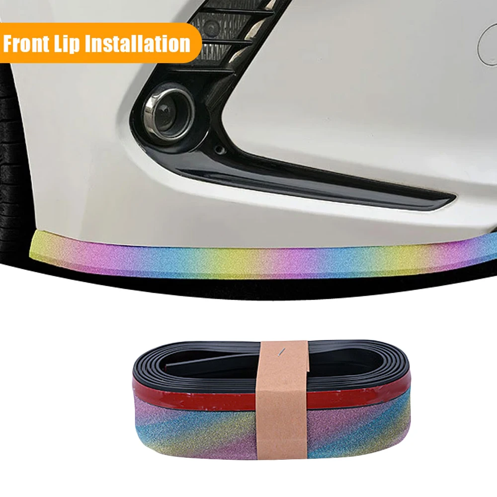 

1 шт., самоклеящаяся защитная полоса для бампера автомобиля, боковая юбка, декоративная наклейка для передней губы, защита от царапин, аксессуары