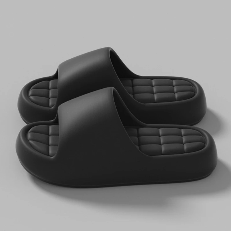 

Men's Slippers Summer Soft EVA Fashion Thick Sole Slides Couples Indoor Non Slip Comfortable Flats Women Bathroom Shower Shoes